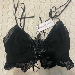 For love and lemons black bralette